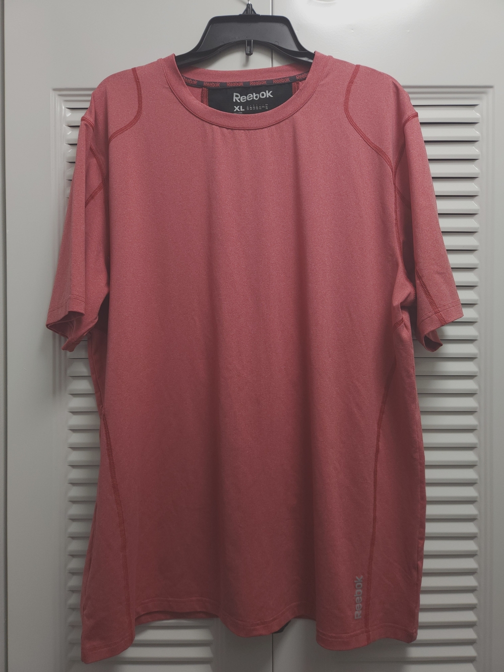 Reebok Men's Red Performance Athletic T-Shirt Short Sleeve Crew Neck XL